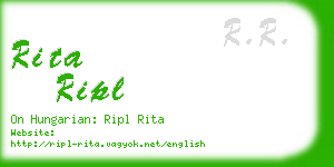 rita ripl business card